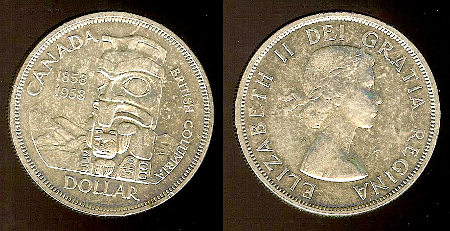 Canada $1 totem 1958 Unc